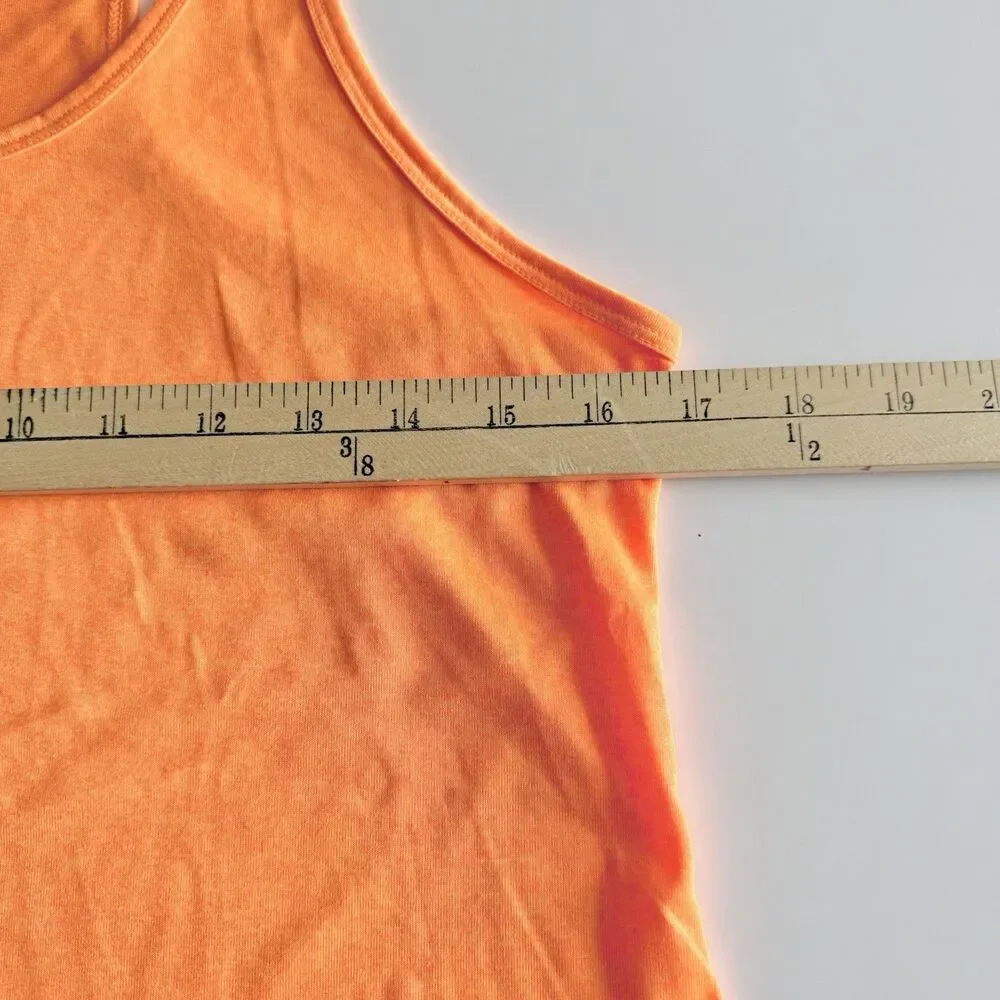 Nike DRI FIT Womens Size M Bright Orange Racerback Athletic Tank Gym Workout Top